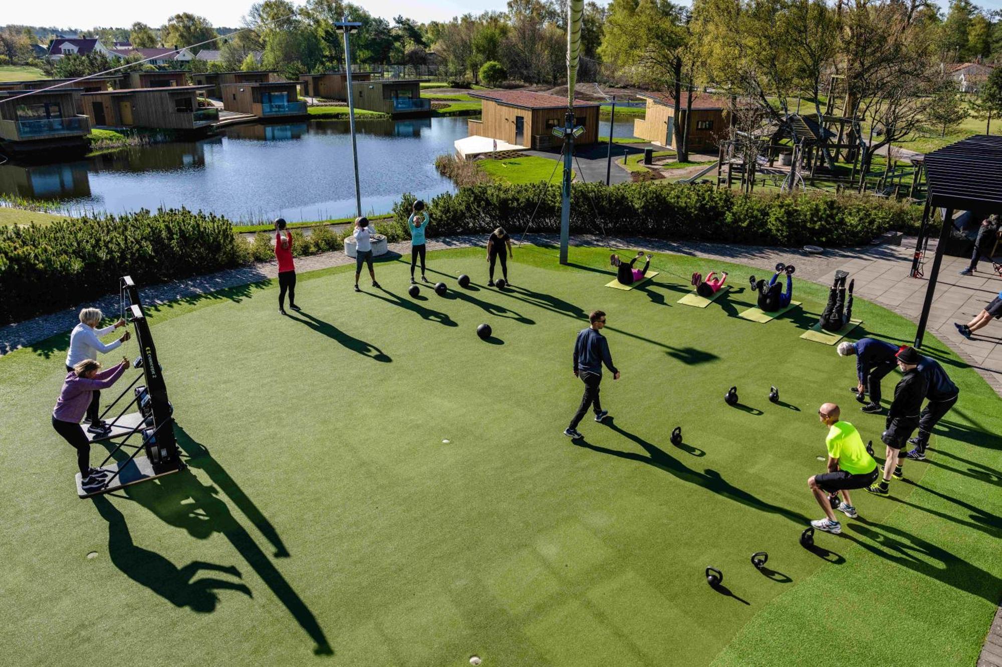 Halmstad Golfarena Stugor Eksteriør bilde