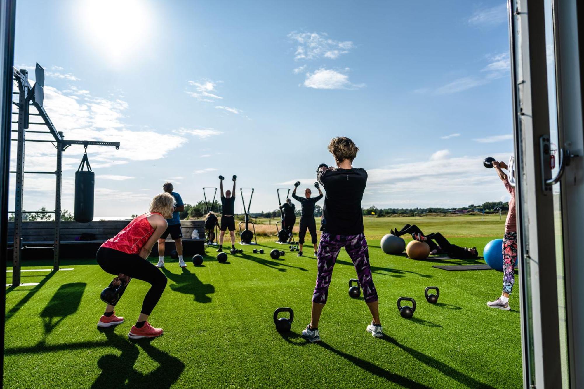 Halmstad Golfarena Stugor Eksteriør bilde